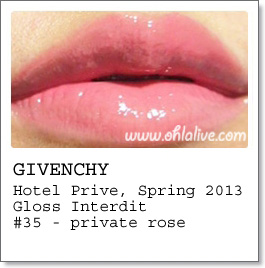 GIVENCHY Gloss Interdit Hotel Prive 35 private rose - roomlight