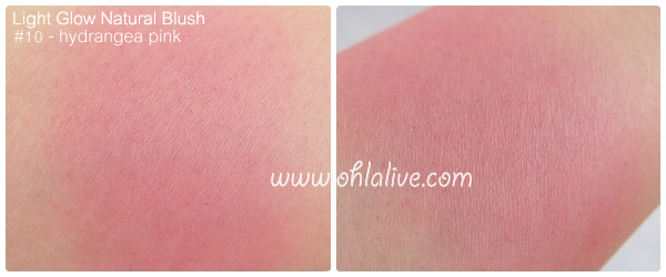 BURBERRY Light Glow Natural Blush 10 hydrangea pink - swatched