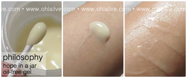 PHILOSOPHY hope in a jar oil-free gel test