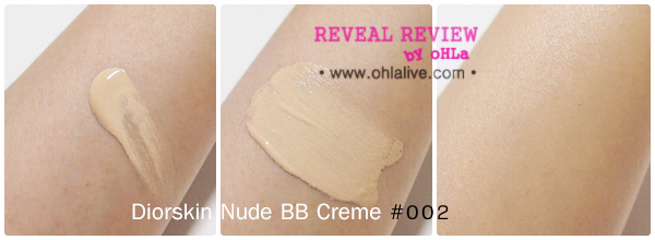 DIORSkin Nude BB Creme 002 - swatched