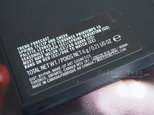 MAC SS2015 palette - 2